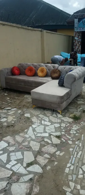 Sweetest Latest Beautiful Design L Shaped Fabric Chair