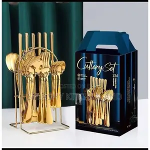 Golden Spoon 24pcs Gold Stainless Steel Cutlery Set