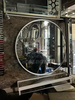 60/60cm Round Mirror White