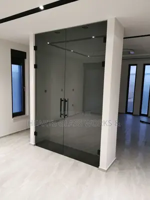 Smoke Grey Hinge Door Installed