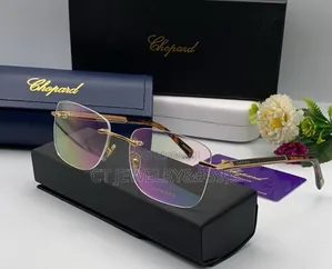 Chopard Luxury Rimless Gold Frame,Anti-Reflective Lens,Executive Style