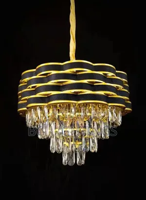 Luxury Crystal Chandelier Light With Remote Control, Led and Bulb