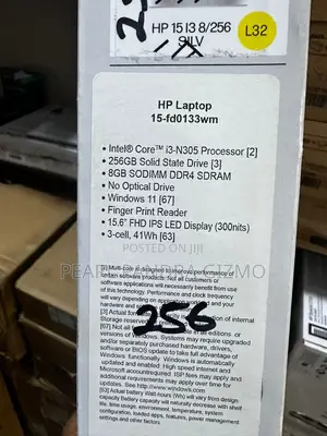 New Laptop HP 15 8GB Intel Core i3 SSD 256GB