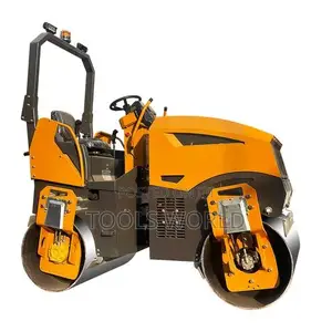 Articulated Double Drum Vibratory Road Roller Compacting Machine 2ton