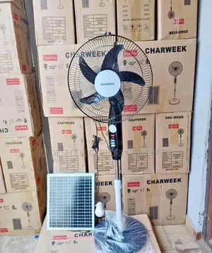 Rechargeable Solar Fan, 16 Inch Standing Solar Fan, Portable Solar