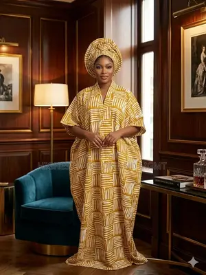 Rich Woman Gown and Scarf - Style 963