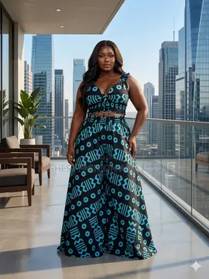 Crop Top and Palazzo Trouser - Style 409