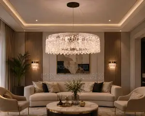 Grand Crystal Drum Chandelier