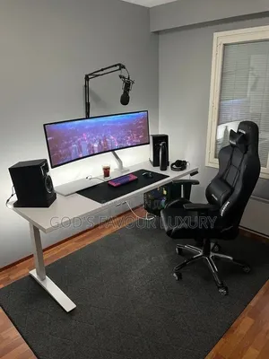 Executive Home/Office Gaming Desk and Gaming Chair [Height Adjustable]