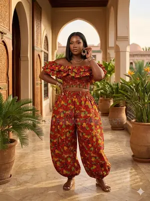 Ankara Pant and Top Set - Style 555