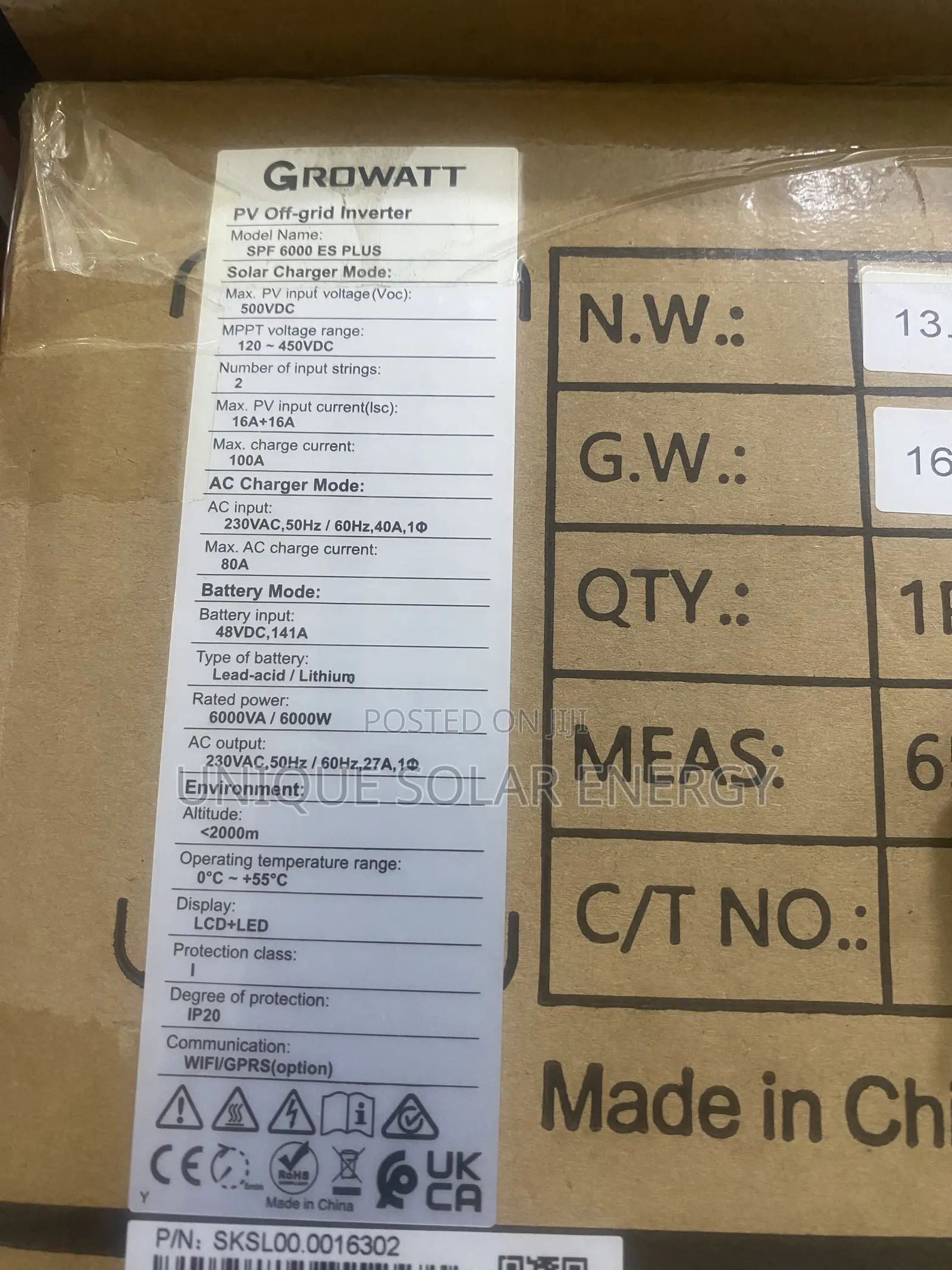 Growatt 6kva 48v Inverter