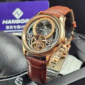 High Quality Hanboro Leather Style Watch Automatic for Men’S