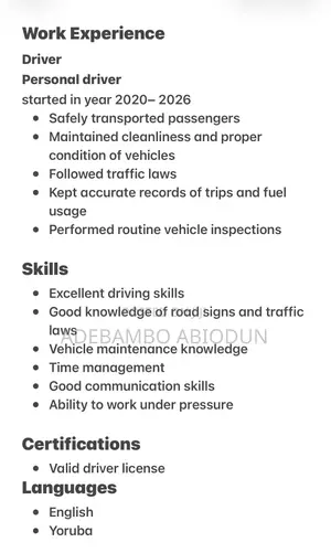 Personal Driver