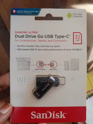 Original Sandisk 32gb Type-c Otg Flash Drive (Ultra Dual Drive Go)