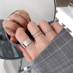 3 Unique Knuckle Rings (Silver, Black)