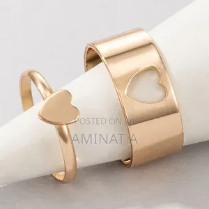 Two Love Knuckle Rings (Gold, Silver, Gold)