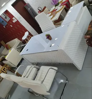 Portable White Executive Office Table