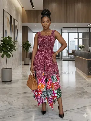 Ankara Top and Handkerchief Skirt - Style 603