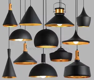 Nordic Retro Industrial Black Ceiling Pendant Lamp for Restaurant
