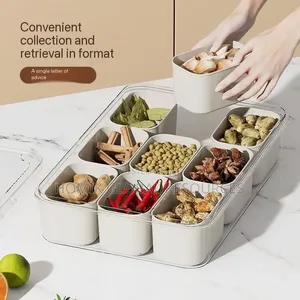 Multipurpose Storage With Detachable 9 Compartments for Snacks/Spices