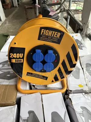 Fighter Tools 50m Heavy-Duty Industrial Extension Cable Reel