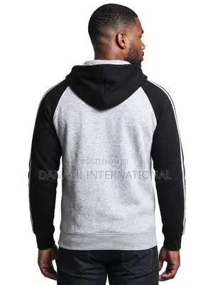 Raglan Hoodie Jacket Design - Ash Black