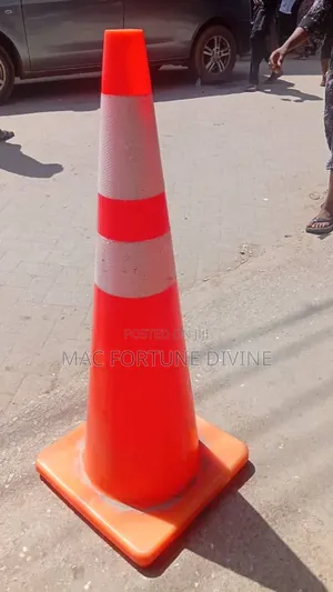 High-visibility Fluorescent Orange Traffic Safety Cone