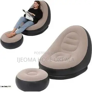 Generic Inflatable Relaxing Sofa Chair + Foot Rest With Electric Pump