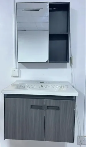 Complete Set Cabinet Wash Hand Basin Black