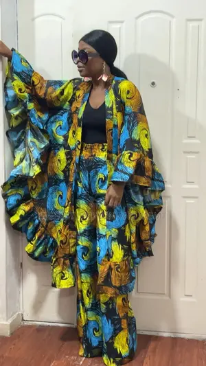 Long Buttefly Kimono Jacket and Trouser - Style 834