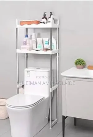 2layers High Quality of Toilet Rack Stainless Steel With Plastic Base