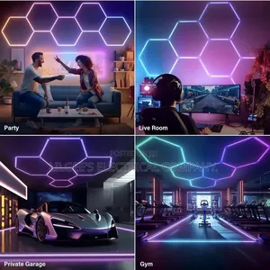 Decorative Multiple Colour RGB Hexagonal Led Light(6pcs Per Set)