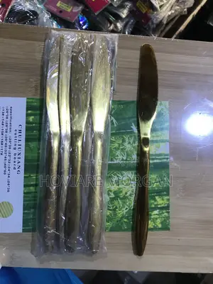 6pcs Spiral Gold and Silver Eating Knife