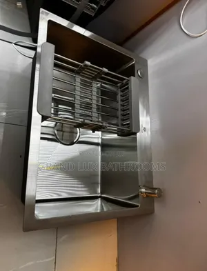 Stainles Steel Single Bowl Kitchen Sink With Roll-Up Dish Drying Rack