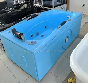 Blue Jacuzzi Hydrotherapy Relaxation Bathroom Tub