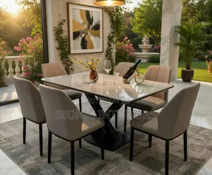 Luxury Marble Dining Table Set for Homes and Apartments