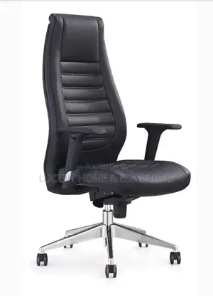 Luxury Executive Director's Office Chair (Black Leather)