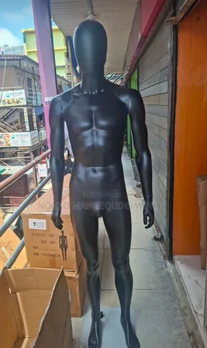 Matt Black Male Full Body Display Mannequin