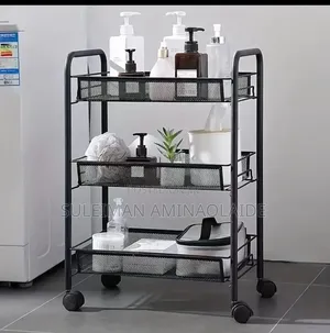 3 Tire Havey-Duty Mesh Mobile Storage Cart