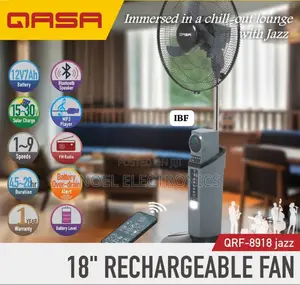 Qasa QRF-8918 Jazz Rechargeable Fan