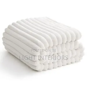 White / Cream Colour Fur Fluffy Blanket