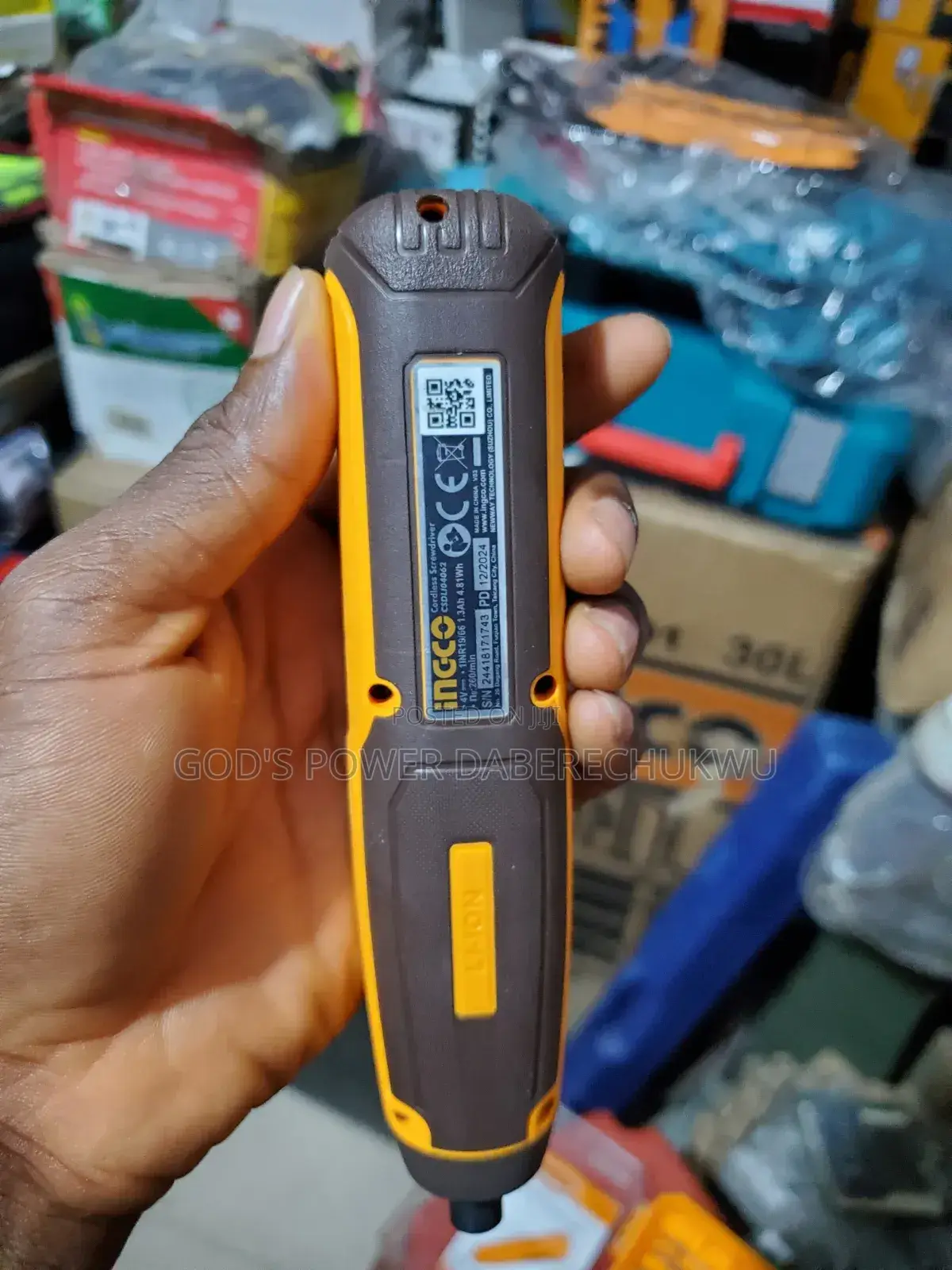Ingco Csdli0406 Cordless Screwdriver Set.