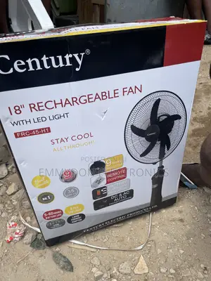 Century 18 Inch Standing Rechargeable Fan With Silent Operation