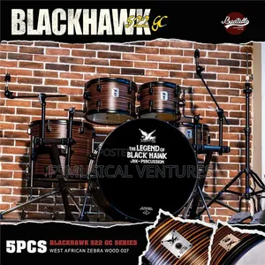 Beatello JBK Black Hawk 522 Usa Acostic 5pcs Drum Set