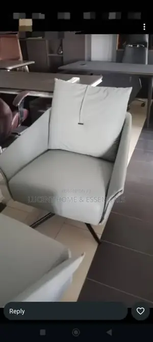 Luxury Executive Single Armchair Premium Grey Leather Visitor's Sofa