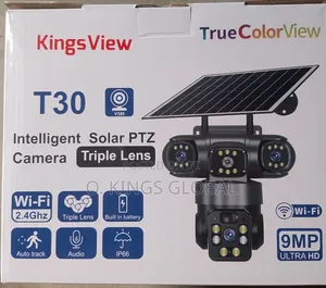Wifi V380 Pro Triple Lens 3 Views 12mp Solar Camera