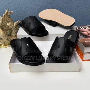 Amiri Quality Luxury Men Genuine Leather Pams