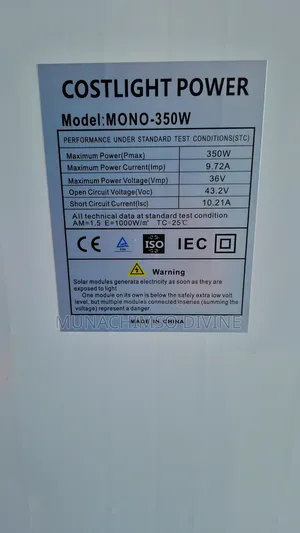 350watts Monocrystalline Solar Panel