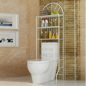 3-Tier Over-the-Toilet Storage Rack and Bathroom Organizer. Ts