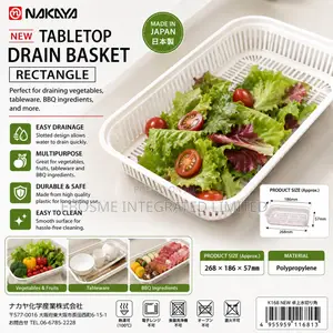 Tabletop Drain Basket – Rectangle Kitchen Drainer